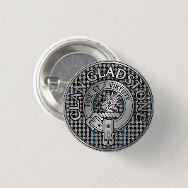 Clan Gladstone Wappen & Tartan Button