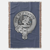 Clan Gladstone Wappen & Tartan Decke (Vorderseite Vertikal)