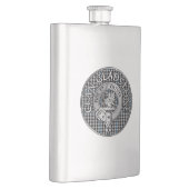 Clan Gladstone Wappen & Tartan Flachmann (Rechts)