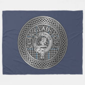 Clan Gladstone Wappen & Tartan Knot Fleecedecke (Vorderseite (Horizontal))