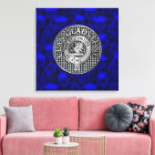 Clan Gladstone Wappen & Tartan on Thistle Leinwanddruck (Insitu (Wohnzimmer))