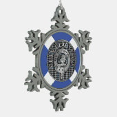 Clan Gladstone Wappen & Tartan Schneeflocken Zinn-Ornament (Links)