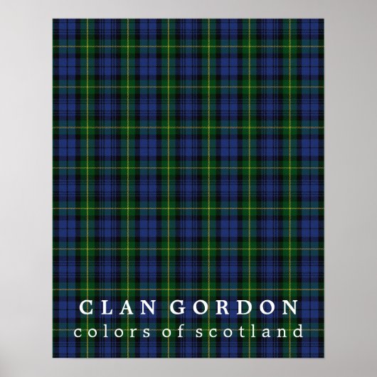 Clan Gordon Colors of Scotland Tartan Poster (Vorne)