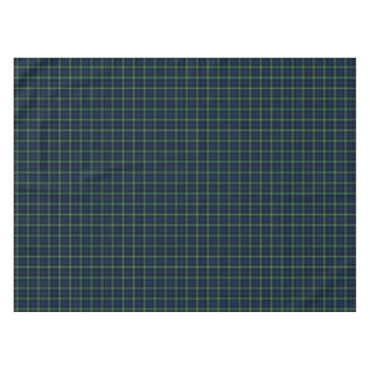 Clan Gordon Dark Blue und Green Scottish Tartan Tischdecke (Vorderseite (Horizontal))