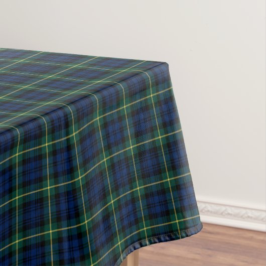 Clan Gordon Dark Blue und Green Scottish Tartan Tischdecke (Beispiel)