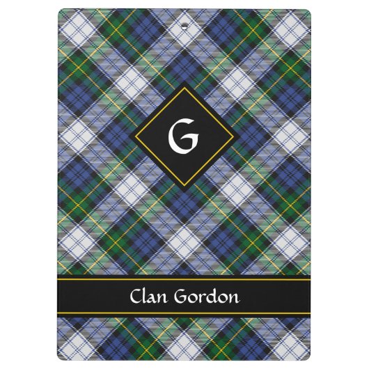 Clan Gordon Dress Tartan Clipboard Klemmbrett (Rückseite)