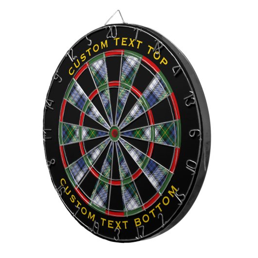 Clan Gordon Dress Tartan Dart Board Dartscheibe (Vorderseite rechts)