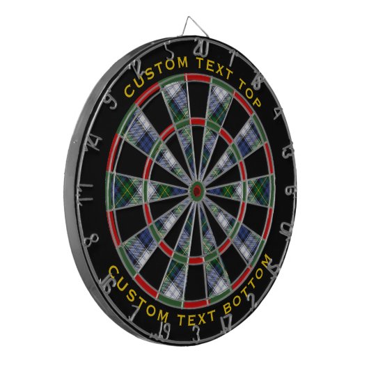 Clan Gordon Dress Tartan Dart Board Dartscheibe (Vorderseite Links)
