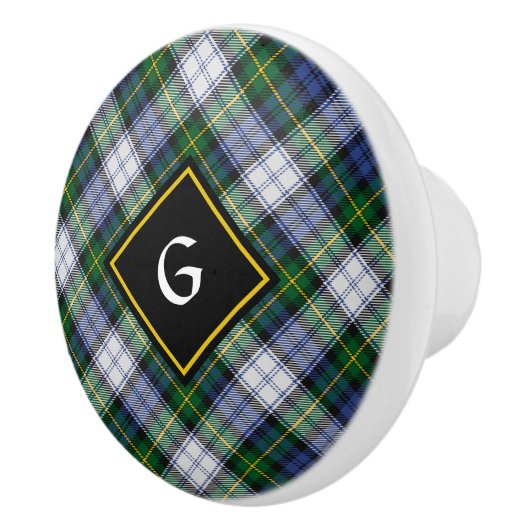 Clan Gordon Dress Tartan Keramik Knob Keramikknauf (Rechts)