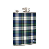 Clan Gordon Dress Tartan Mit Monogramm Flachmann (Rechts)