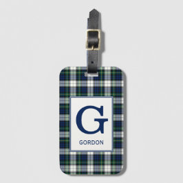 Clan Gordon Dress Tartan Mit Monogramm Gepäckanhänger