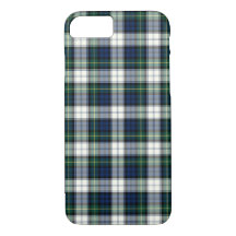 Clan Gordon Dress Tartan Navy Blau und Weiß Karier