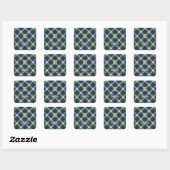 Clan Gordon Dress Tartan Square Sticker (Blatt)