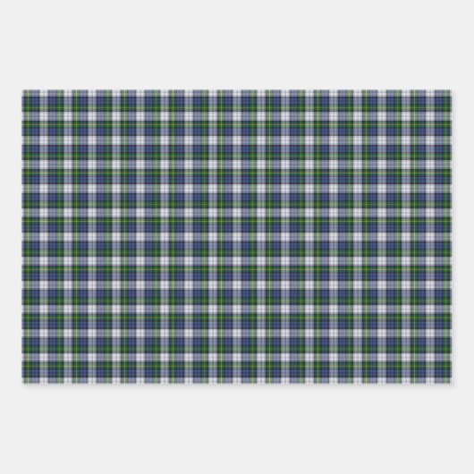 Clan Gordon Dress Tartan Wrapping Paper Sheets Geschenkpapier Set (Vorderseite)