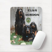 CLAN GORDON, Gordon Setter Gemälde auf einem Mouse Mousepad (Mit Mouse)