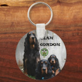 CLAN GORDON, Gordon Setter Painting Schlüsselanhän Schlüsselanhänger (Vorderseite)