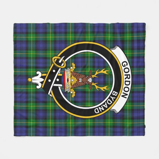 Clan Gordon Modern Tartan Kariert Fleecedecke (Vorderseite (Horizontal))