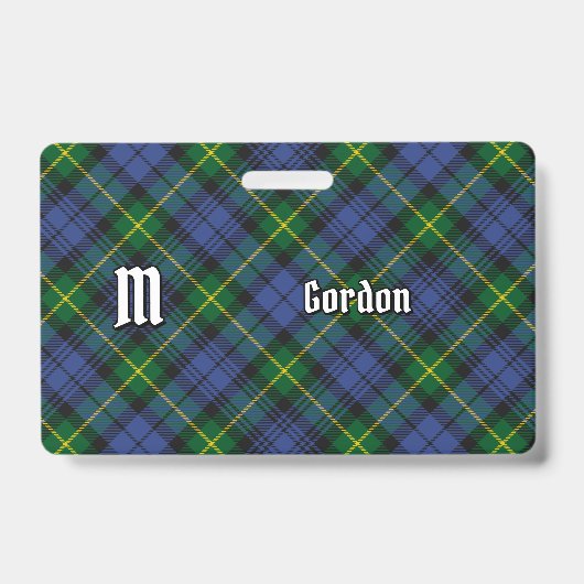 Clan Gordon Tartan Abzeichen Ausweis (Vorderseite)