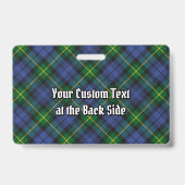 Clan Gordon Tartan Abzeichen Ausweis (Rückseite)