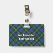 Clan Gordon Tartan Abzeichen Ausweis (Rückseite mit Clip)