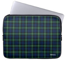 Clan Gordon Tartan Blue Kariert Mit Monogramm