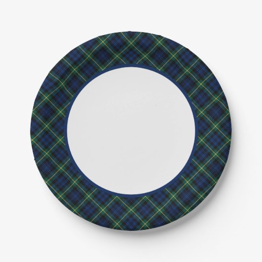 Clan Gordon Tartan Border Pappteller (Vorderseite)