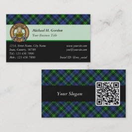 Clan Gordon Tartan Business Card Visitenkarte