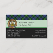 Clan Gordon Tartan Business Card Visitenkarte (Vorderseite)