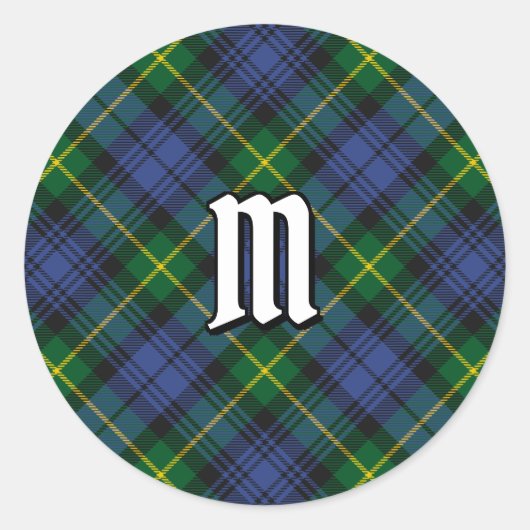 Clan Gordon Tartan Classic Round Sticker (Vorderseite)