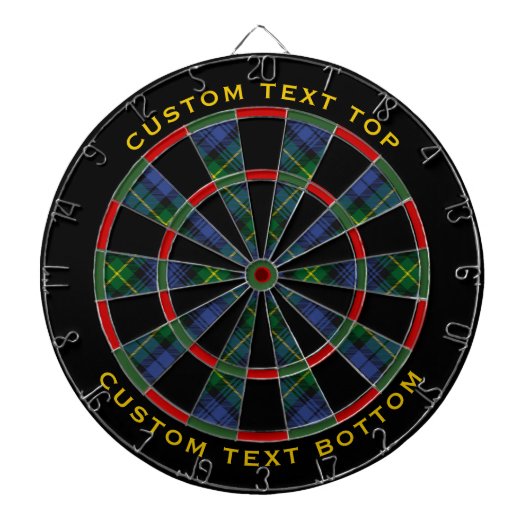 Clan Gordon Tartan Dart Board Dartscheibe (vorne)