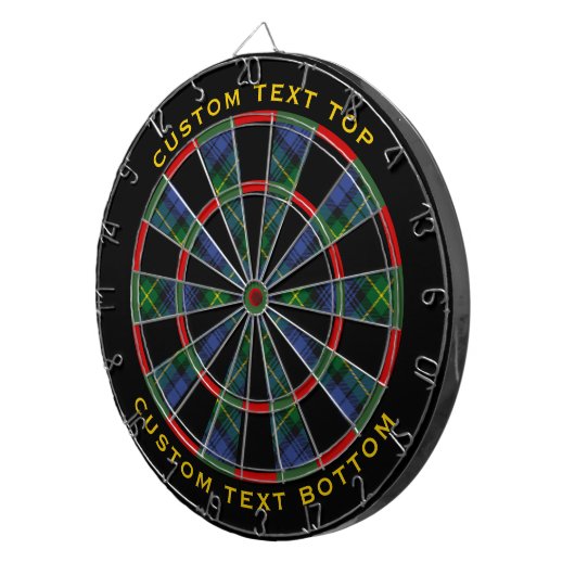 Clan Gordon Tartan Dart Board Dartscheibe (Vorderseite rechts)