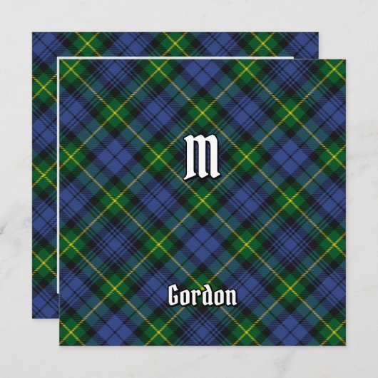 Clan Gordon Tartan Einladung (Vorne/Hinten)