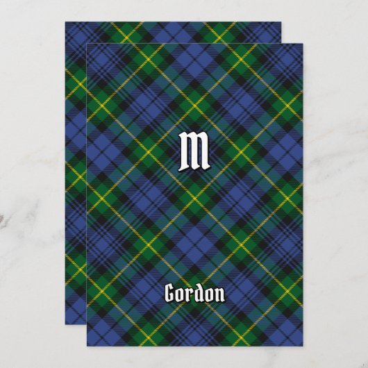 Clan Gordon Tartan Einladung (Vorne/Hinten)
