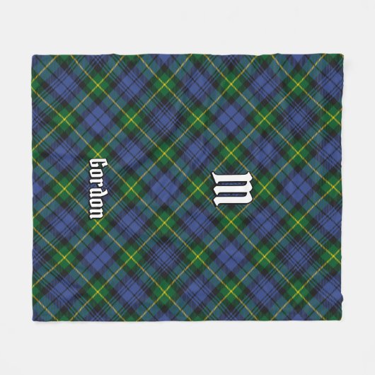 Clan Gordon Tartan Fleece Blanket (Vorderseite (Horizontal))