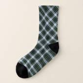 Clan Gordon Tartan Kariert-grünes weißes Muster Socken (Links - Außen)