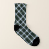 Clan Gordon Tartan Kariert-grünes weißes Muster Socken (Rechts - Außen)