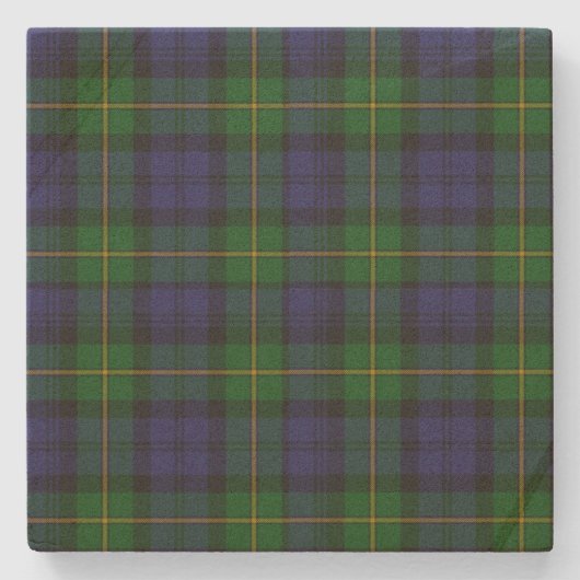 Clan Gordon Tartan Kariert Stone Untersetzer (Vorderseite)