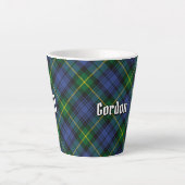 Clan Gordon Tartan Latte Tasse (Vorderseite)