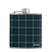 Clan Gordon Tartan Mit Monogramm Flachmann (Vorderseite)