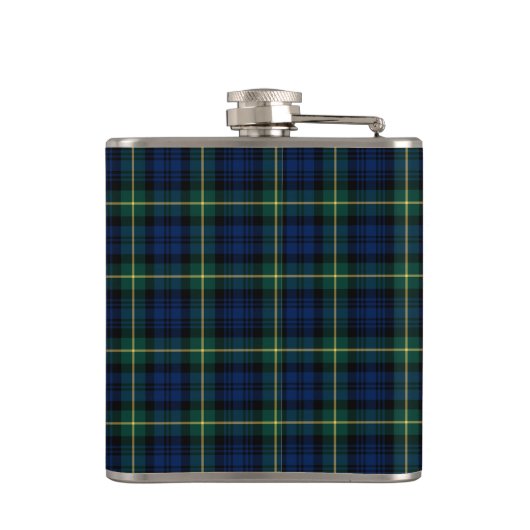 Clan Gordon Tartan Mit Monogramm Flachmann (Rückseite)