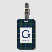 Clan Gordon Tartan Mit Monogramm
