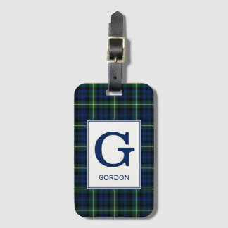 Clan Gordon Tartan Mit Monogramm Gepäckanhänger