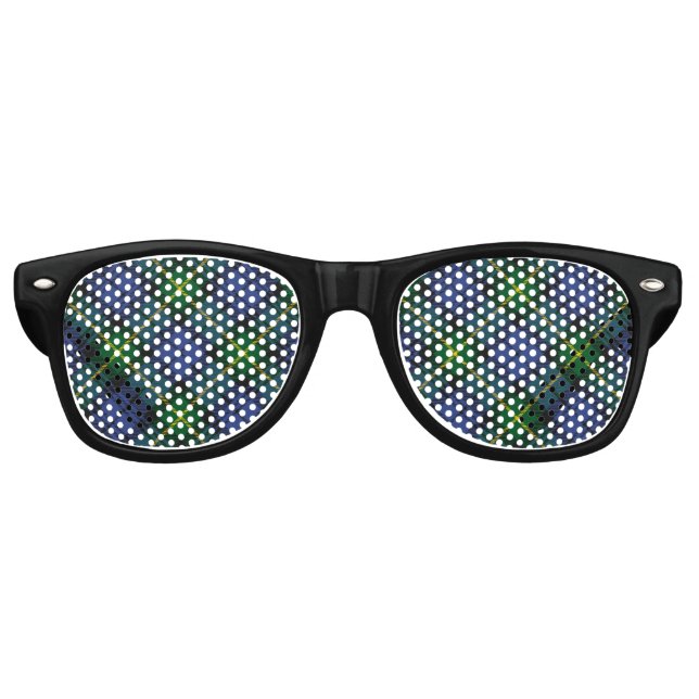 Clan Gordon Tartan Retro Sonnenbrille (Vorderseite)