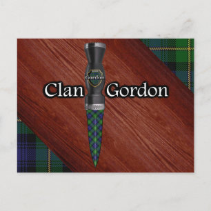 Clan Gordon Tartan Sgian Dubh Blade Postkarte