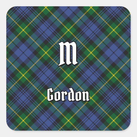 Clan Gordon Tartan Square Sticker (Vorderseite)