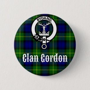 Clan Gordon Tartan Wappen Button