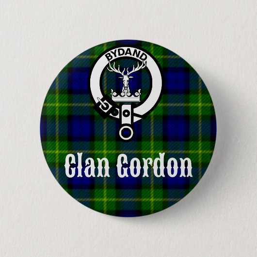 Clan Gordon Tartan Wappen Button (Vorderseite)