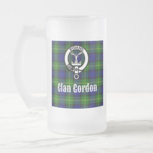 Clan Gordon Tartan Wappen Mattglas Bierglas