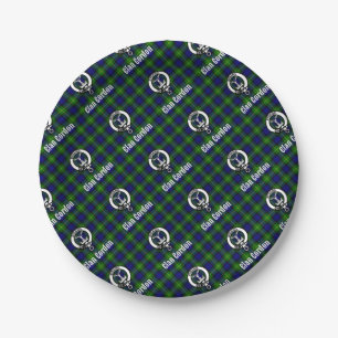 Clan Gordon Tartan Wappen Pappteller
