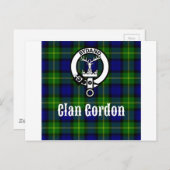 Clan Gordon Tartan Wappen Postkarte (Vorne/Hinten)